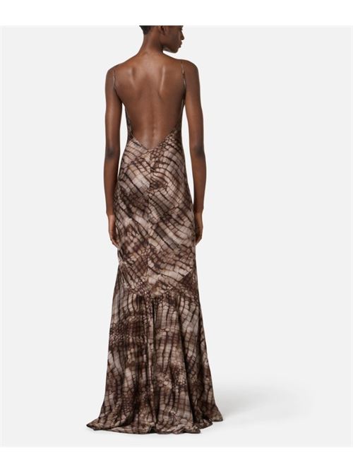 Abito Red Carpet in raso stretch con stampa alligatore ELISABETTA FRANCHI | ABR3061E2.644